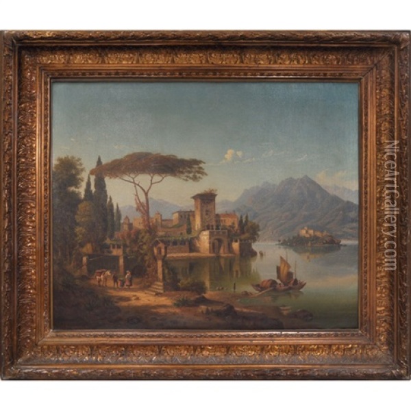 Northern Italy Oil Painting - Hermann (August) Kruger