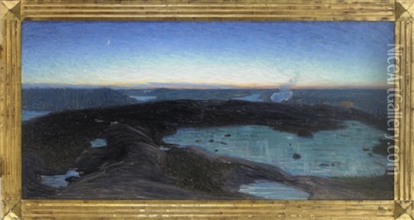 Sen Marskvall I Tantobergen Oil Painting - Eugene Fredrik Jansson