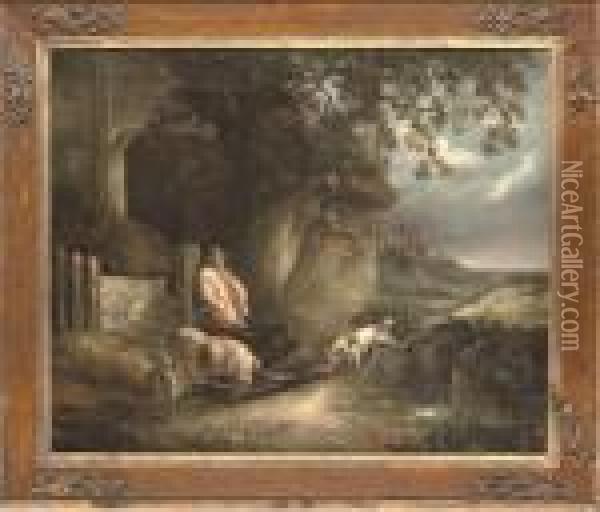 The Pig Farmer Oil Painting - George Morland