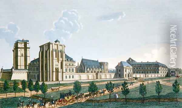 View of the Chateau de Vincennes, c.1820 Oil Painting - Pierre Courvoisier
