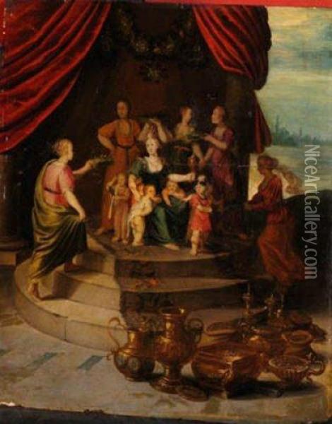 Allegory Of Brave Governance Oil Painting - Hieronymus I Francken