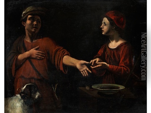 Buona Ventura (die Wahrsagerin) Oil Painting - Pietro Paolini