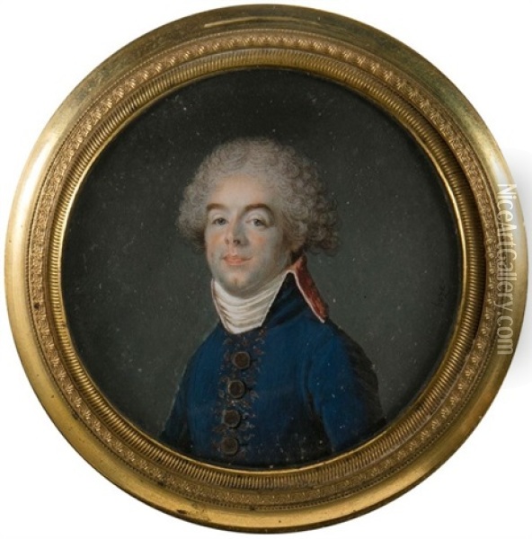 Portrait D'officier, Probablement Victor-leopold Berthier (versailles, 1770 - Paris, 1807), Frere Cadet Du Marechal Oil Painting - Joseph Boze