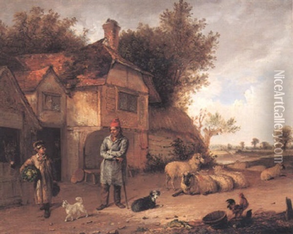 The Old Warren House, Bracknell Oil Painting - Edmund Bristow