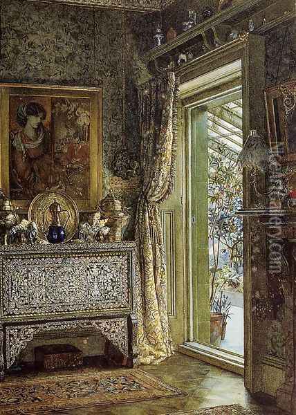 Drawing Room, Holland Park Oil Painting - Sir Lawrence Alma-Tadema