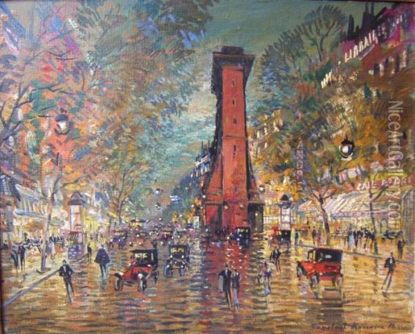La Porte Saint Denis A Paris Oil Painting - Konstantin Alexeievitch Korovin