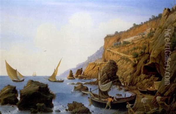 Landschaft Mit Windmuhle, Karren Und Huhnermadchen Oil Painting - John Constable