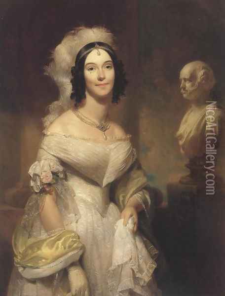 Angelica Singleton Van Buren 1842 Oil Painting - Henry Inman