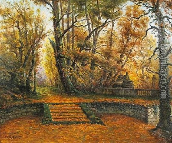 Saint Cloud, Le Jardin Oil Painting - Henri Boisgontier