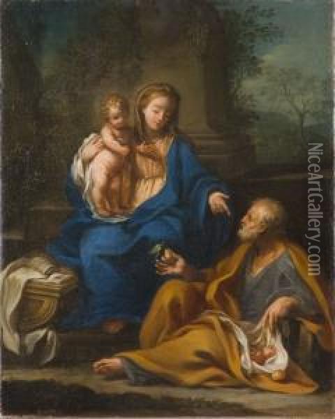 Sacra Famiglia Oil Painting - Francesco Mancini