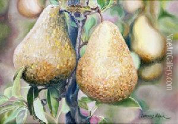 Pears In The Orchard Oil Painting - Frances Clark