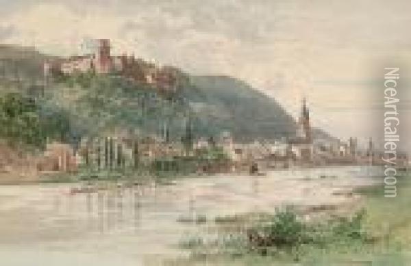 Views Of Heidelberg, Germany Oil Painting - George Wolfe