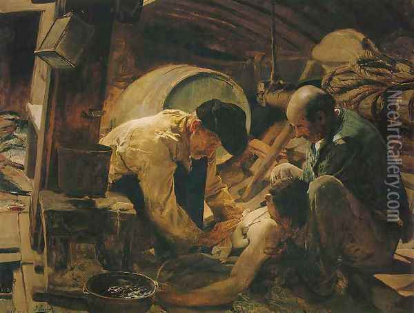 They Still Say that Fish is Expensive! Oil Painting - Joaquin Sorolla Y Bastida