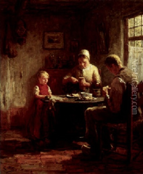 Suppertime Oil Painting - Evert Pieters