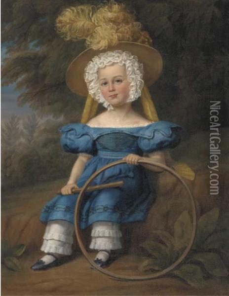 Portrait Of A Boy Oil Painting - Margaret Sarah Carpenter