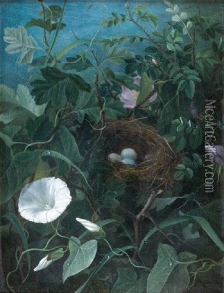 Fleurs Oil Painting - Emma Augusta Thomsen