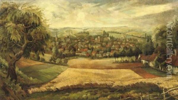 Gezicht Op Gulpen Oil Painting - Jacobus Theodorus Abels