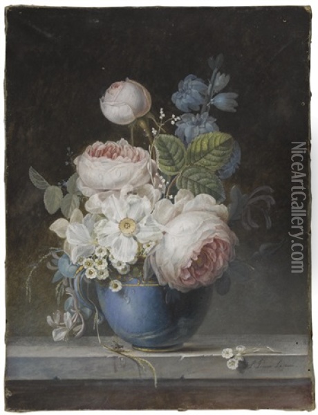 A Bouquet Of Flowers Oil Painting - Jean Louis Prevost