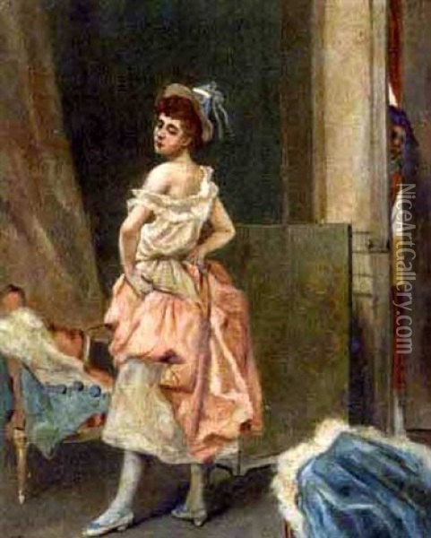 The Dressing Room Oil Painting - Maurice Poirson