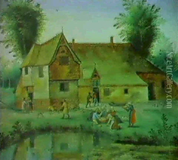 Les Repas Des Paysans Oil Painting - Pieter Brueghel the Younger