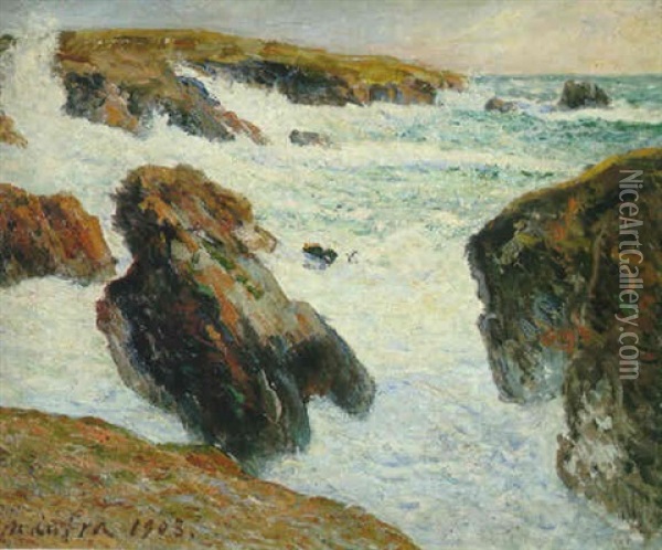 Tempete A Quiberon Oil Painting - Maxime Maufra