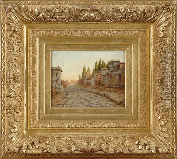 Pompeii, 1876. Oil Painting - Adolf Franck