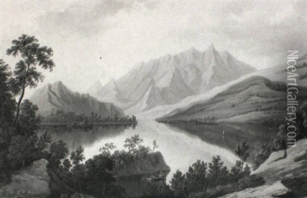 The Upper Lake Of Killarney Oil Painting - Joseph Francis John Gilbert