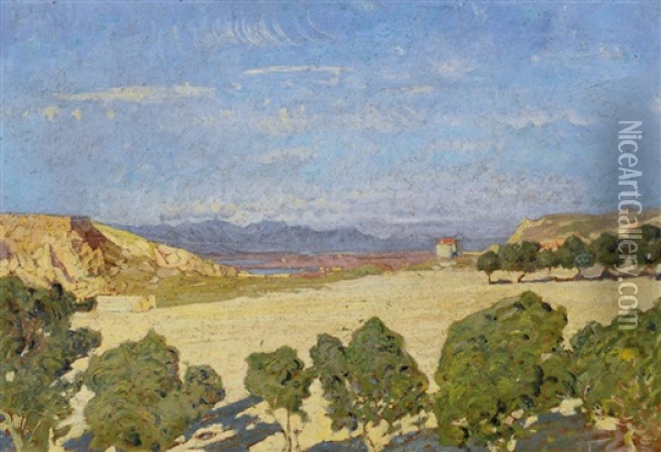 Paesaggio Sardo Oil Painting - Luigi Bolongaro