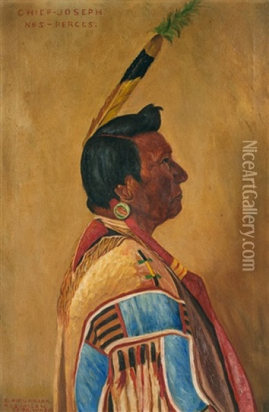 Chief Joseph Oil Painting - Elbridge Ayer Burbank