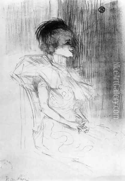 M Lender Sitting Oil Painting - Henri De Toulouse-Lautrec