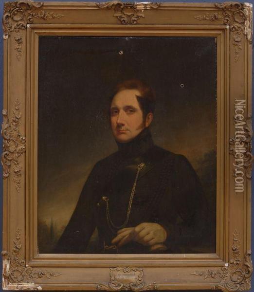 Portraits Of Sir John Hoskins And Lady Maude Oil Painting - Franz Xavier Winterhalter