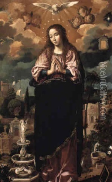 The Immaculate Conception Oil Painting - Juan de las Roelas