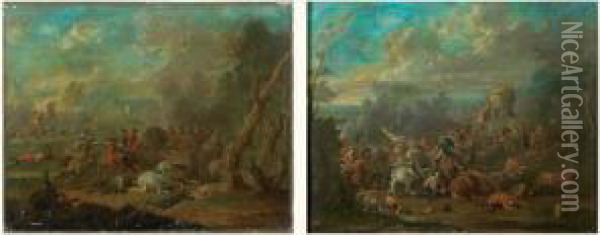 Charge De Cavalerie Oil Painting - Jan Frans I Van Bredael