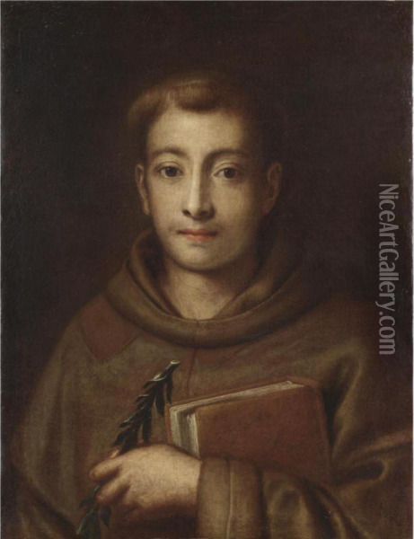 Sant'antonio Da Padova Oil Painting - Girolamo Forabosco