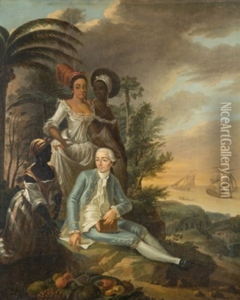 Portrait D'armand Gatereau, Directeur Du Journal Francais A Saint Domingue Oil Painting - Agostino Brunias