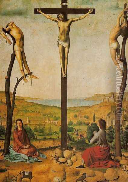 Crucifixion (Crocifissione) Oil Painting - Antonello da Messina Messina