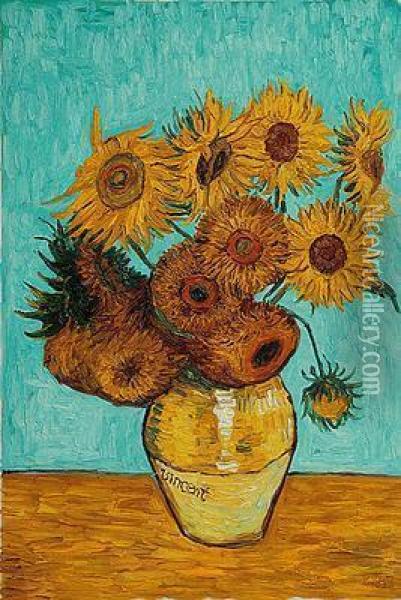 Sunflowers Oil Painting - Vincent Van Gogh