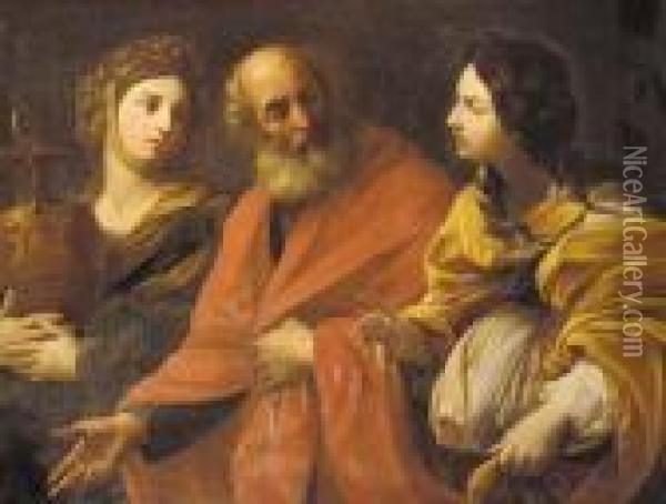 Lot And His Daughters Oil Painting - Guido Reni
