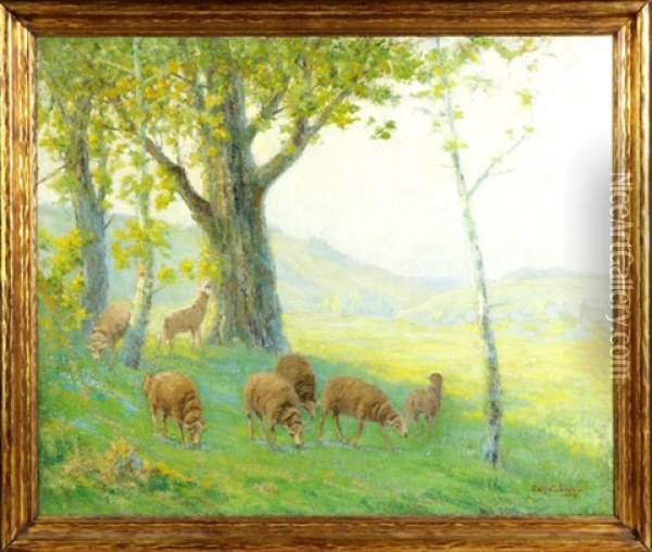 The Peaceful Pasture Oil Painting - Seth C. Jones