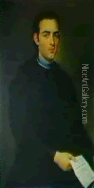 Retrato De Don Tomas Dobon Oil Painting - D. Francisco Bayeu y Subias