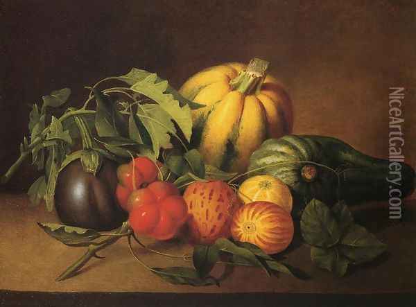 Vegetable Still Life Oil Painting - James Peale