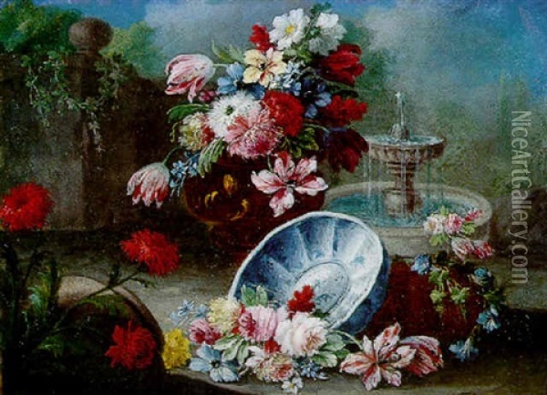 Composition Florale Oil Painting - Gasparo Lopez