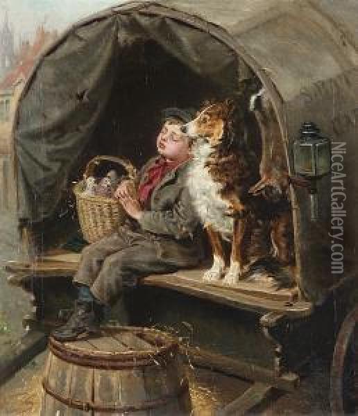 The Last In The Market Oil Painting - Ralph Hedley
