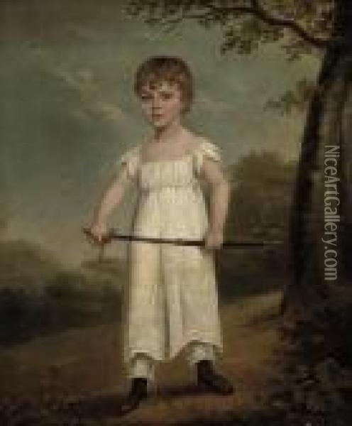 Portrait Of A Young Boy Oil Painting - Sir William Beechey