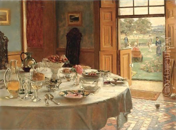 The Tennis Party Oil Painting - Mary Hayllar