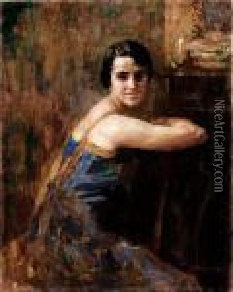 Figura Femminile Oil Painting - Giuseppe Amisani