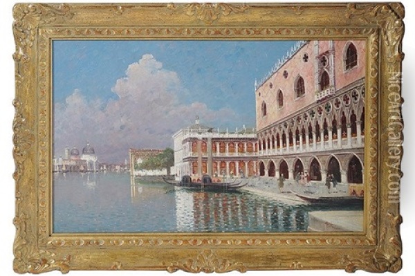 A Dowager's Palace Oil Painting - Rafael Senet y Perez
