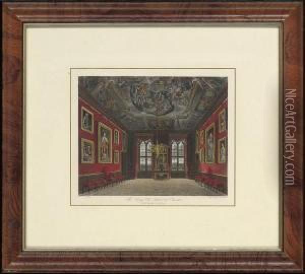A Collection Of Interior Views Of Royal Residences Oil Painting - Charles Wild