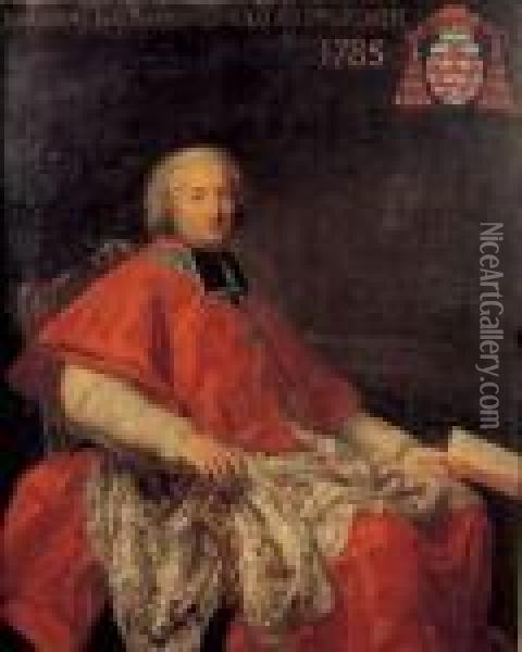 Portrait Du Cardinal De La Rochefoucauld Oil Painting - Francois-Hubert Drouais