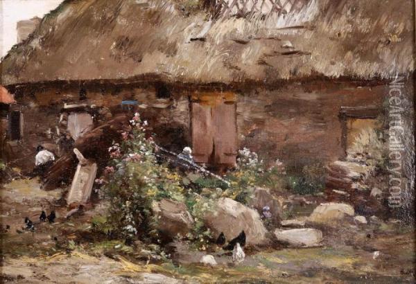 Chaumieres A Morsalines Oil Painting - Marie Joseph Leon Clavel Iwill
